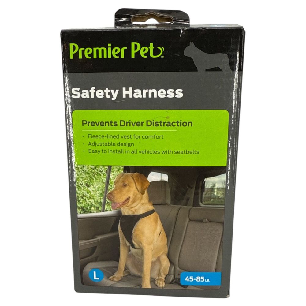 Premier Pet Large Safety Harness Dog 45 - 85 lbs Safety tether travel universal